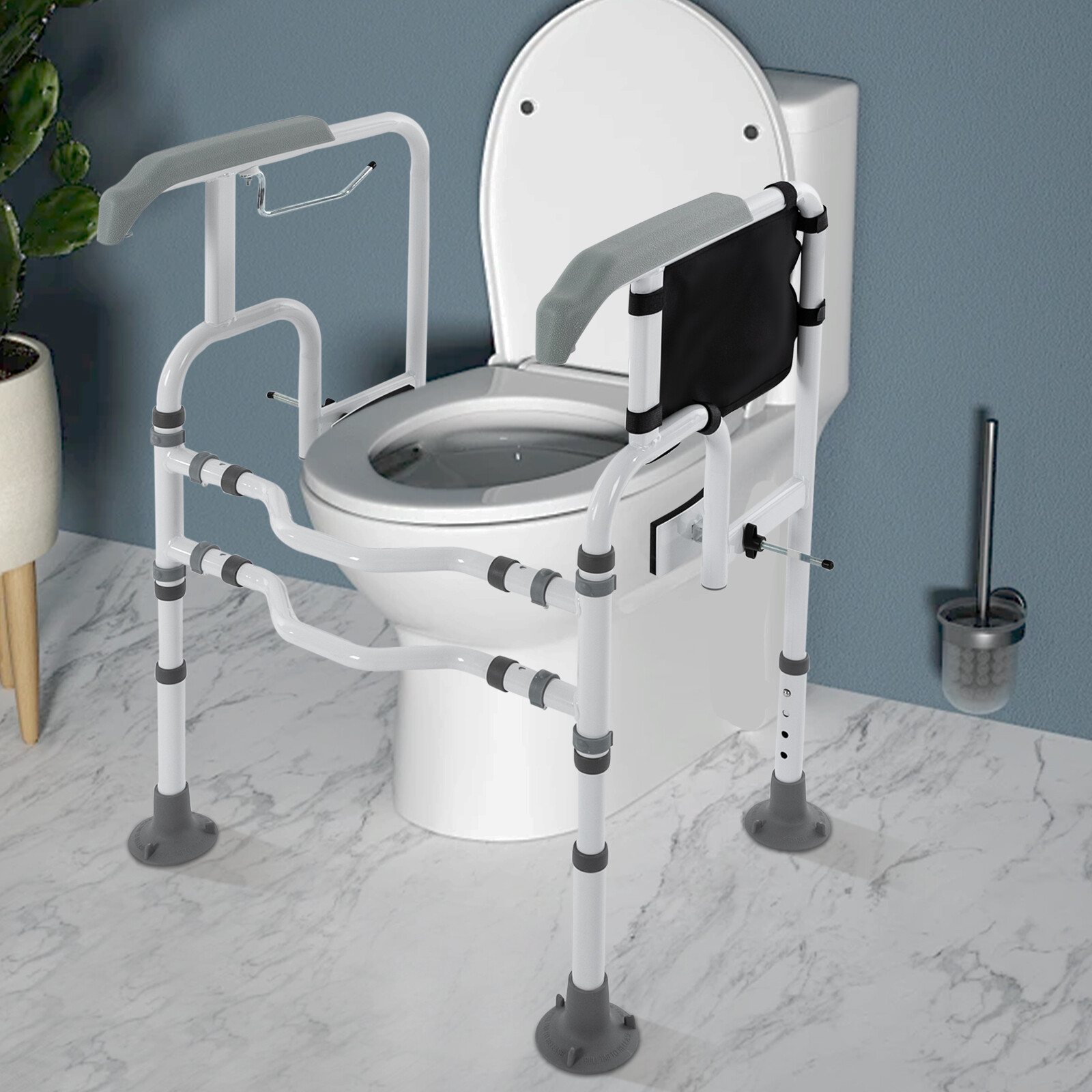 Foldable Toilet Frame Support Standing Aid Safety Grab Handle Elderly Disabled