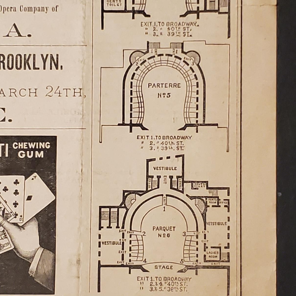 5186----1887 American Opera Programme for the Metropolitan Opera House