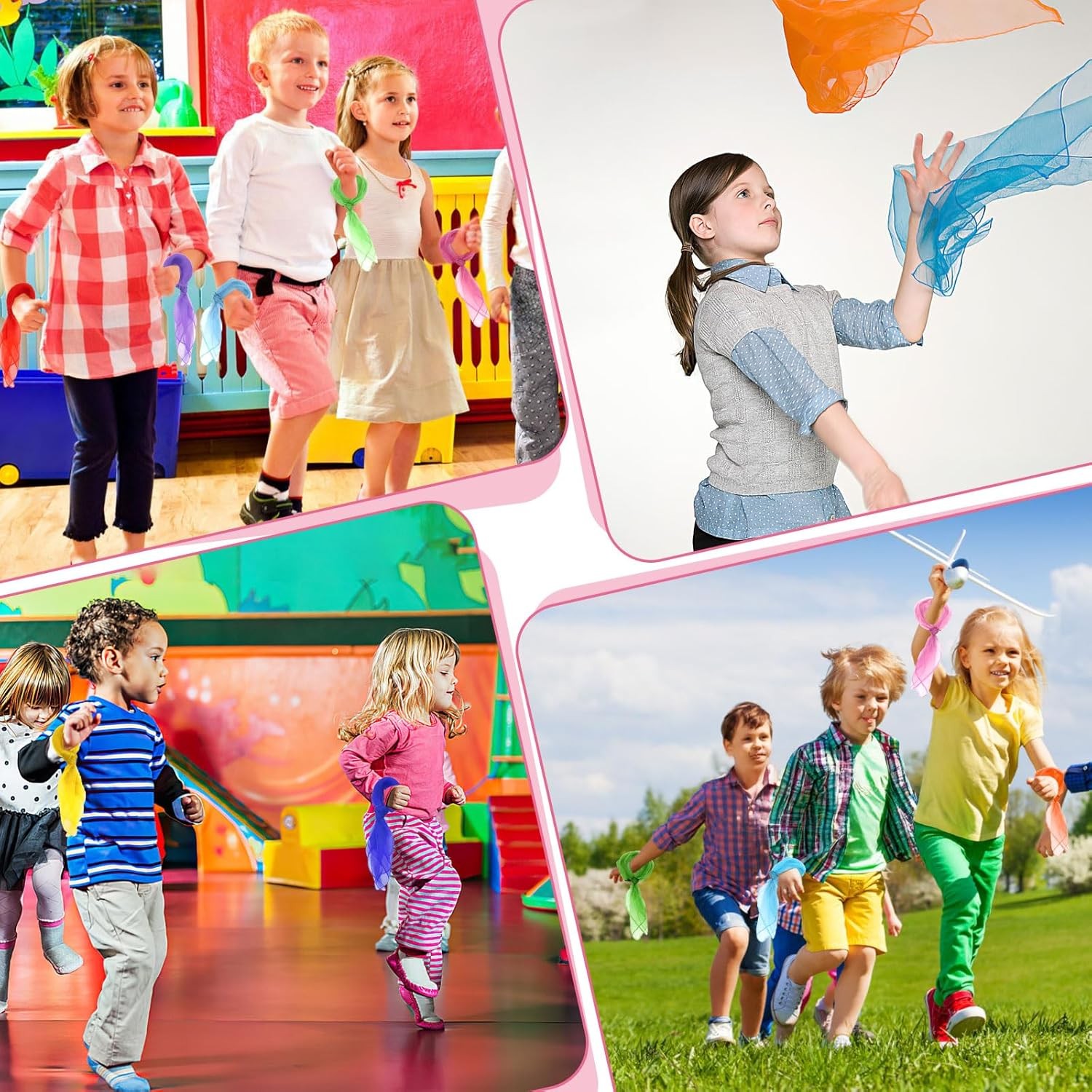 Scarves for Kids Play, 24 Inch Juggling Scarves, 15/, Play Sc