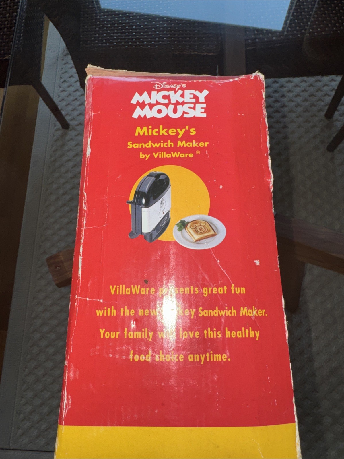 Vintage Disney Mickey Mouse Sandwich Maker by VillaWare 5555-03 (Used Once)