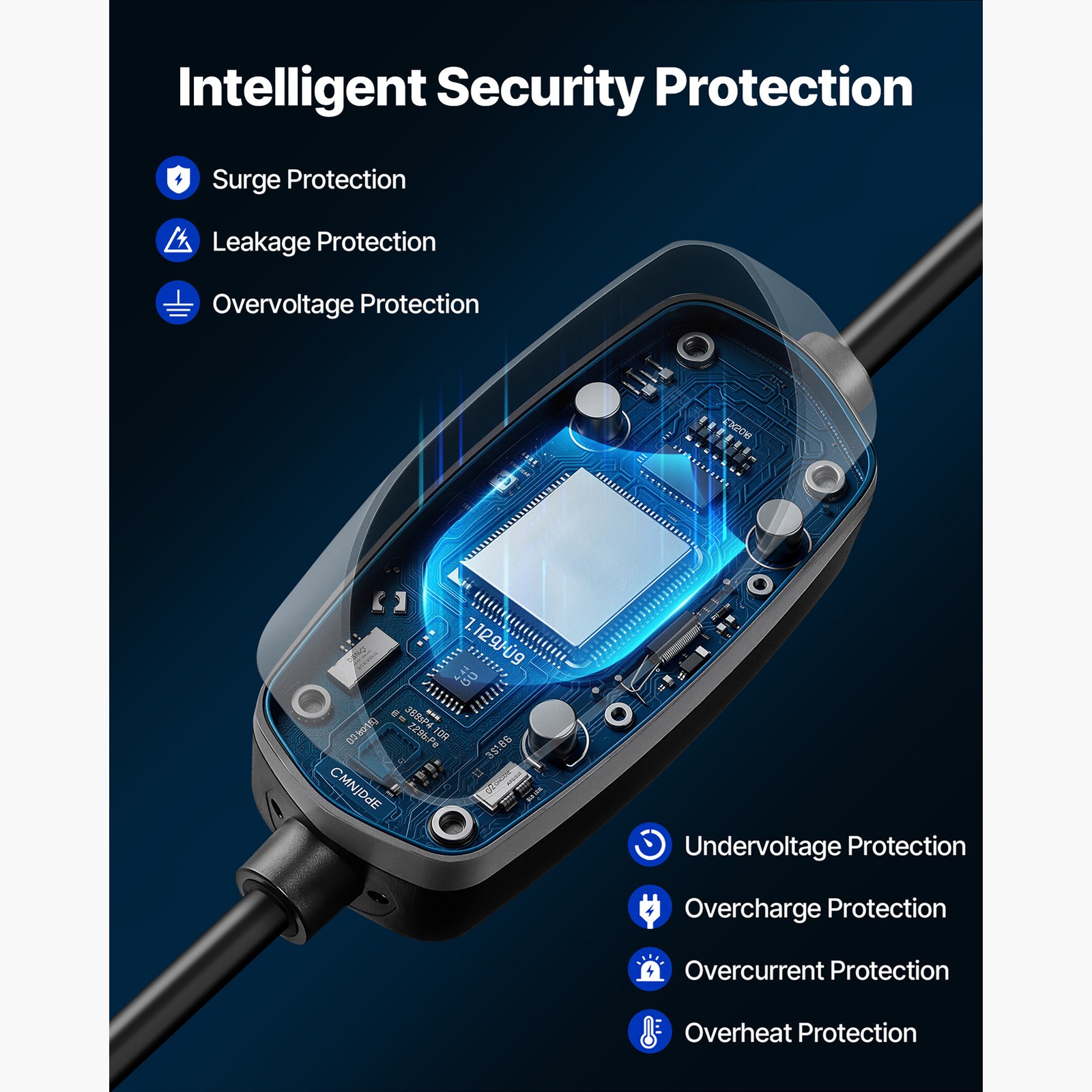 Level 2 Tesla Charger 32Amp Electric Car Charger & 25FT Charging Cable LCD