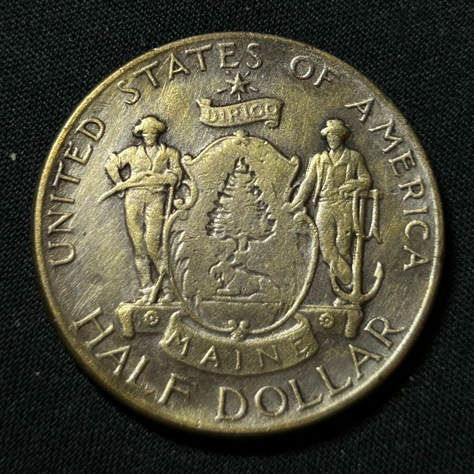 1920 Maine Centennial Commemorative Half Dollar Very Fine Condition