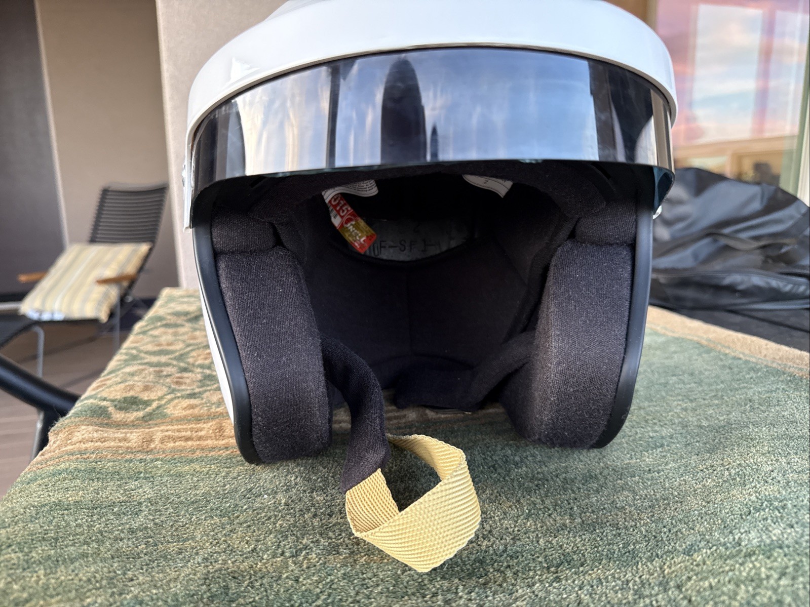 Zamp RZ-16H 3/4 Racing Helmet Snell SA2015 Medium, 58cm White Composite Like New