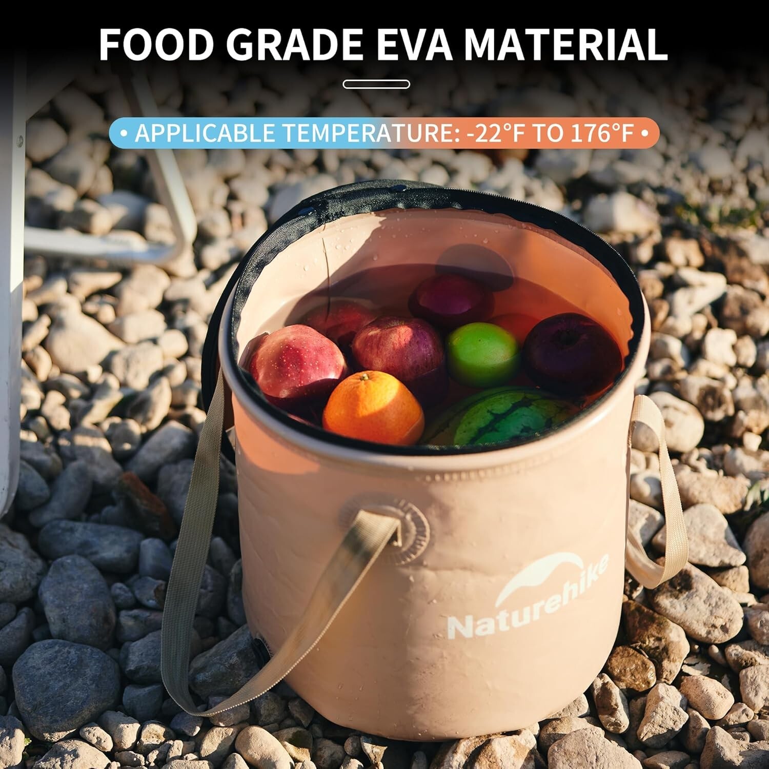 Naturehike 20L Multipurpose Collapsible Bucket, Folding Bucket Wash Basin