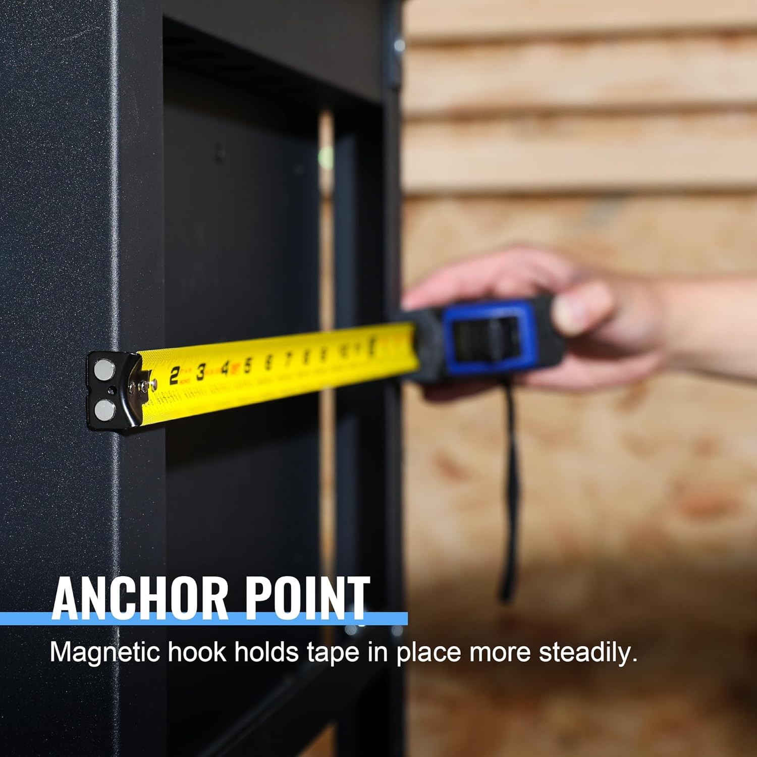 WORKPRO 25 FT Auto-Lock Tape Measure Magnetic Hook Fractions 1/8" 1/32" Accuracy