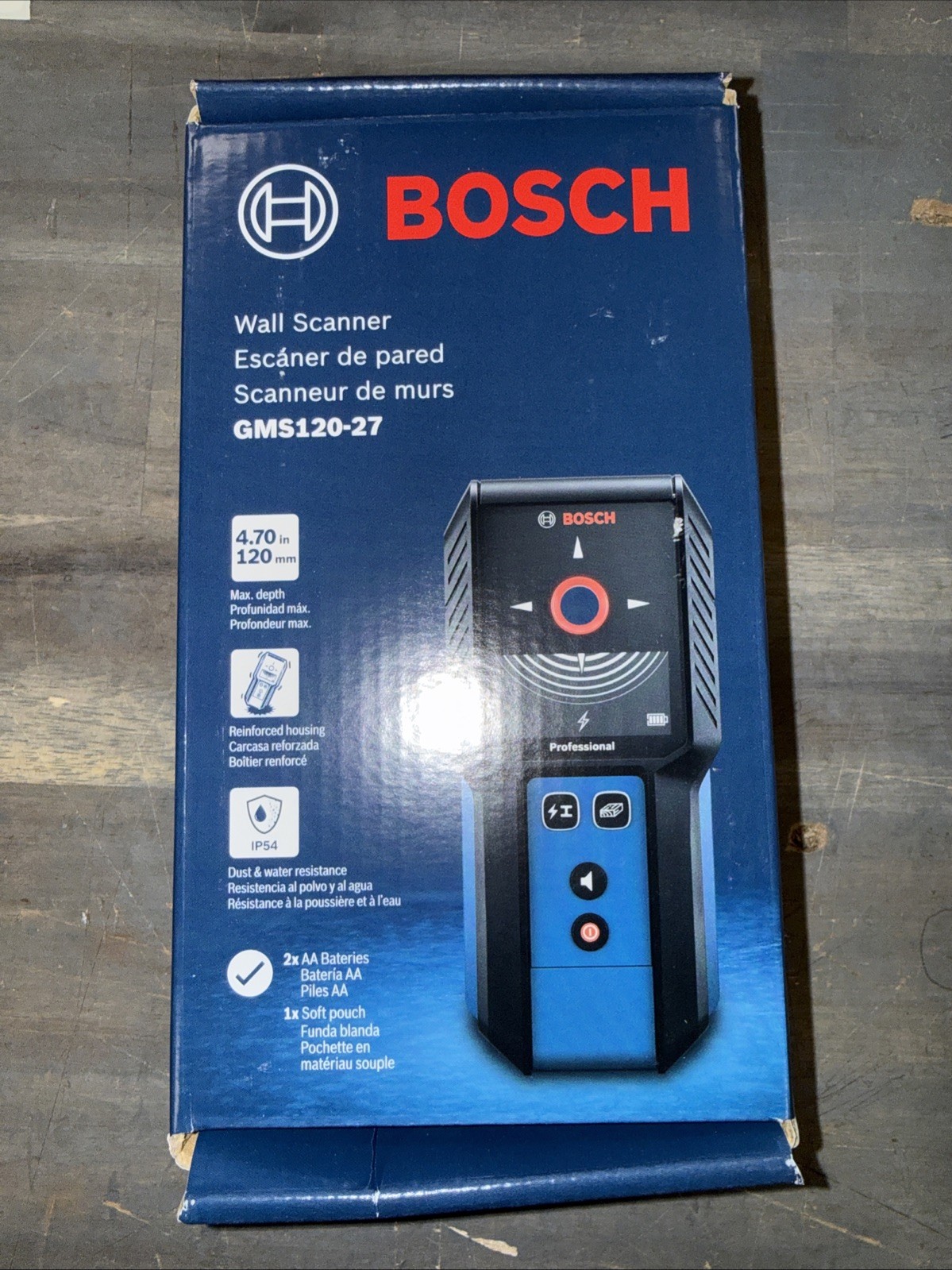 Bosch 4-in Scan Depth Electric/Metal/Wood Finder GMS120-27 [Brand New]