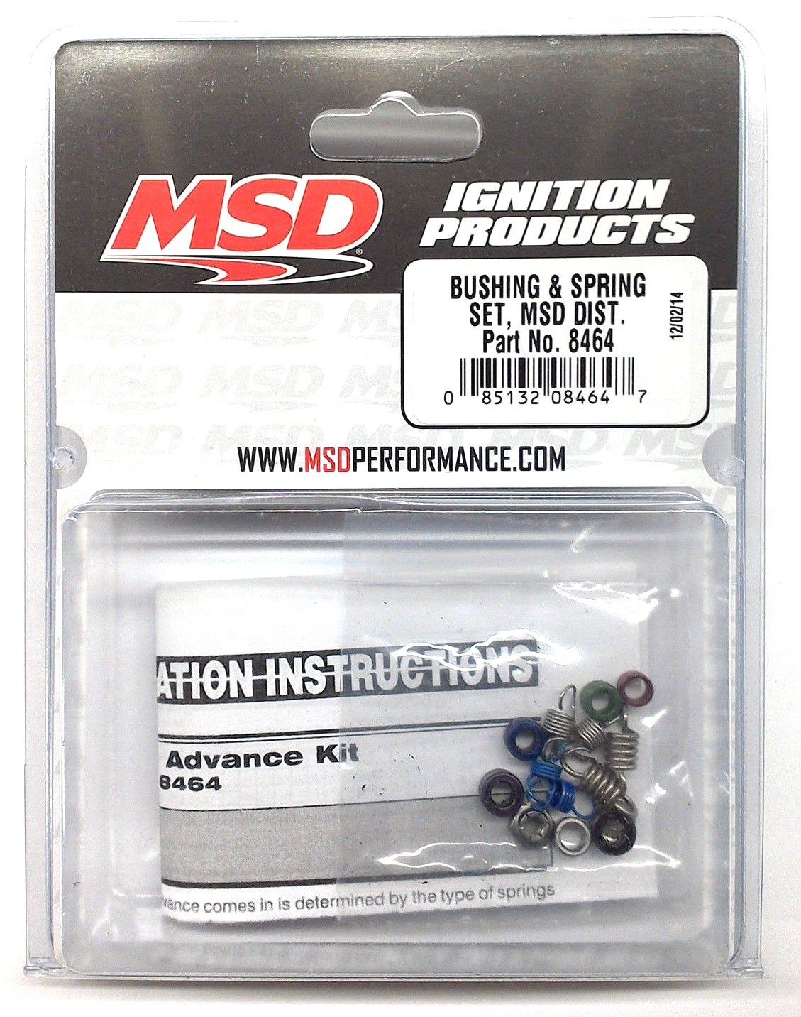 MSD 8464 MSD Distributor Bushing & Spring Set-Billet Distributor Advance Kit
