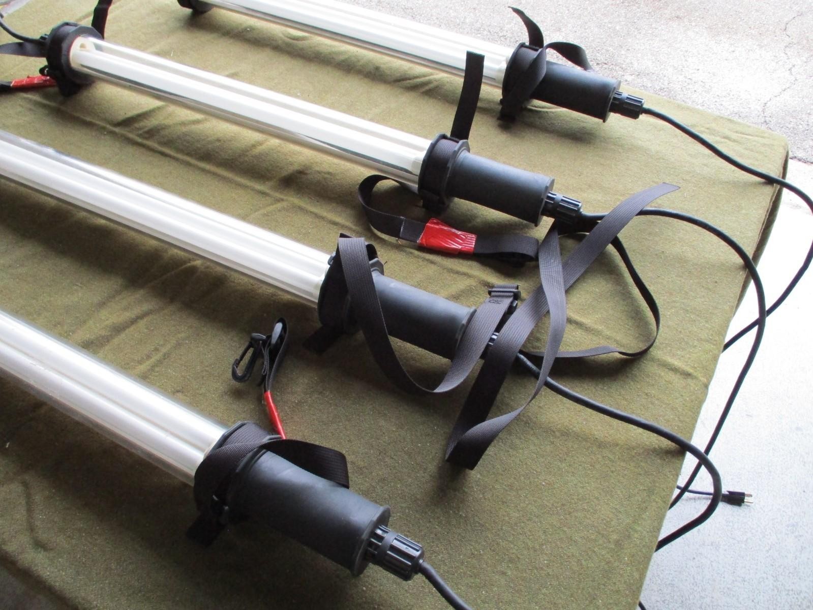 MILITARY TENT LIGHT SET KIT STRINGABLE GENERAL LIGHTING w. PELICAN CASE 4 LIGHTS