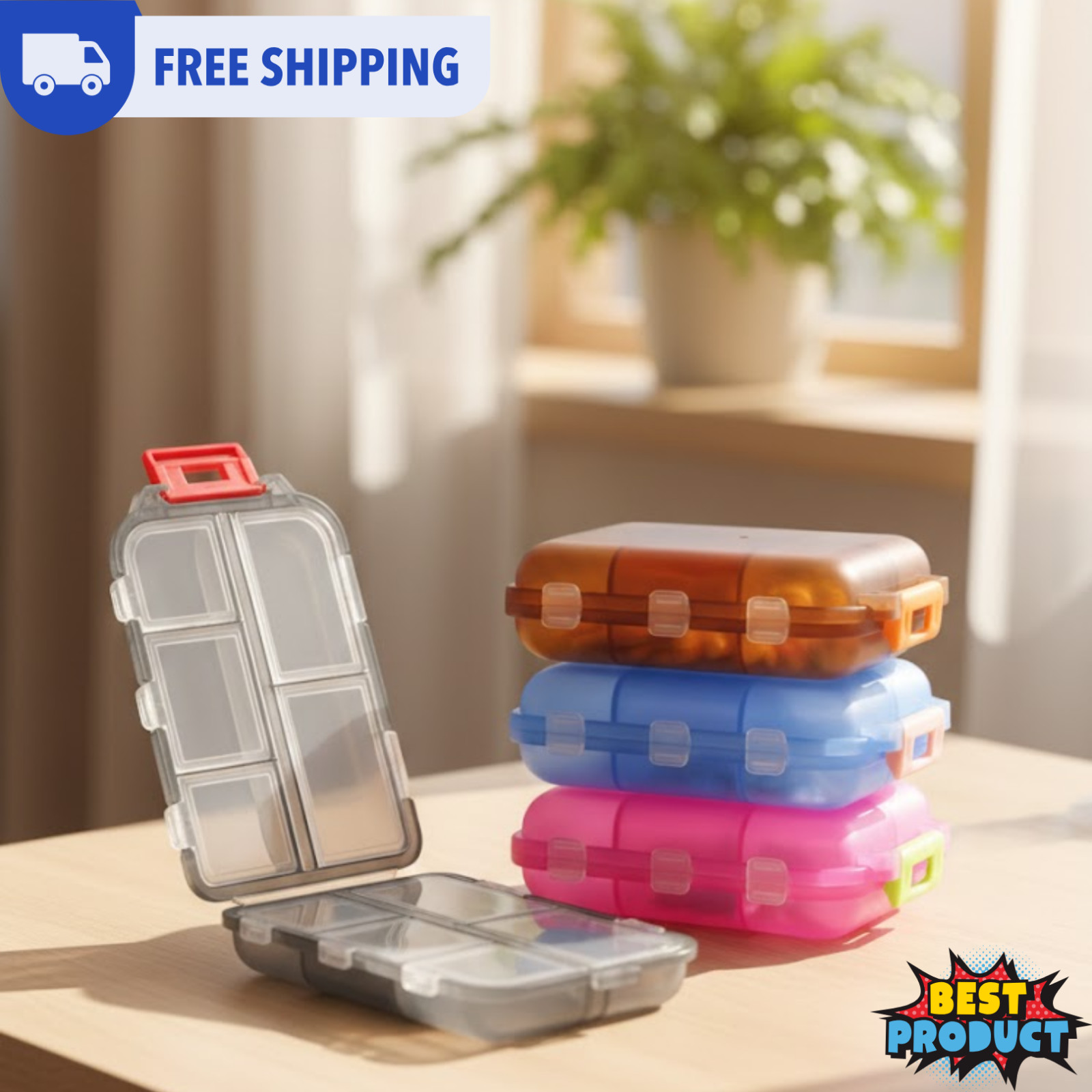 Weekly Pill Box Organizer Holder Medicine Case Boxes Travel Pill Boxes Wholesale