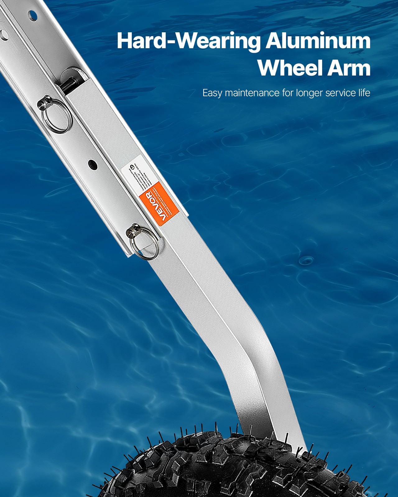 VEVOR Boat Launching Wheels 500lbs 12" Aluminium Alloy Transom Wheel Rubber Tire