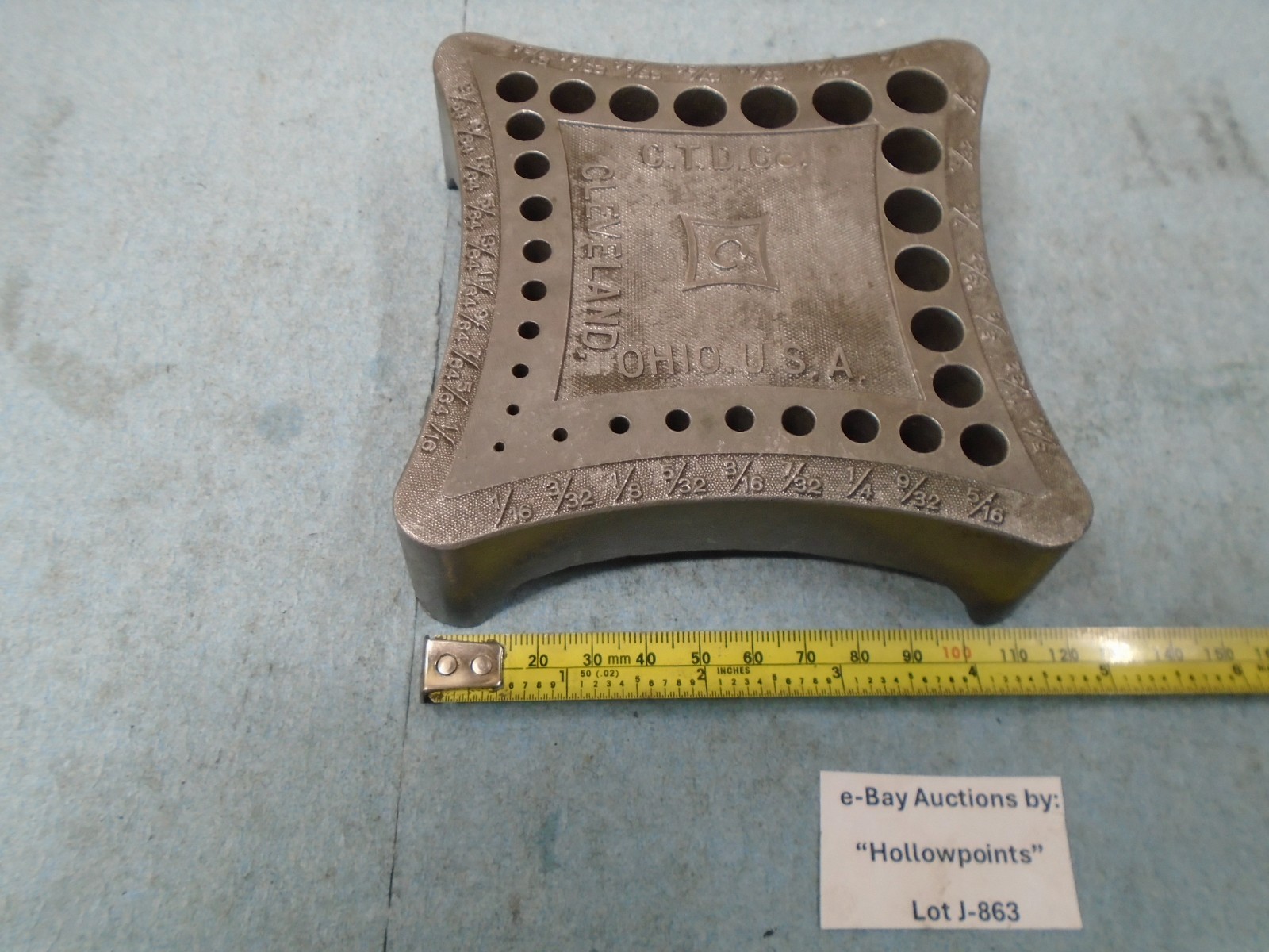 Cleveland Twist Drill C.T.C Fractional vintage Drill Index Holder Nice! J863