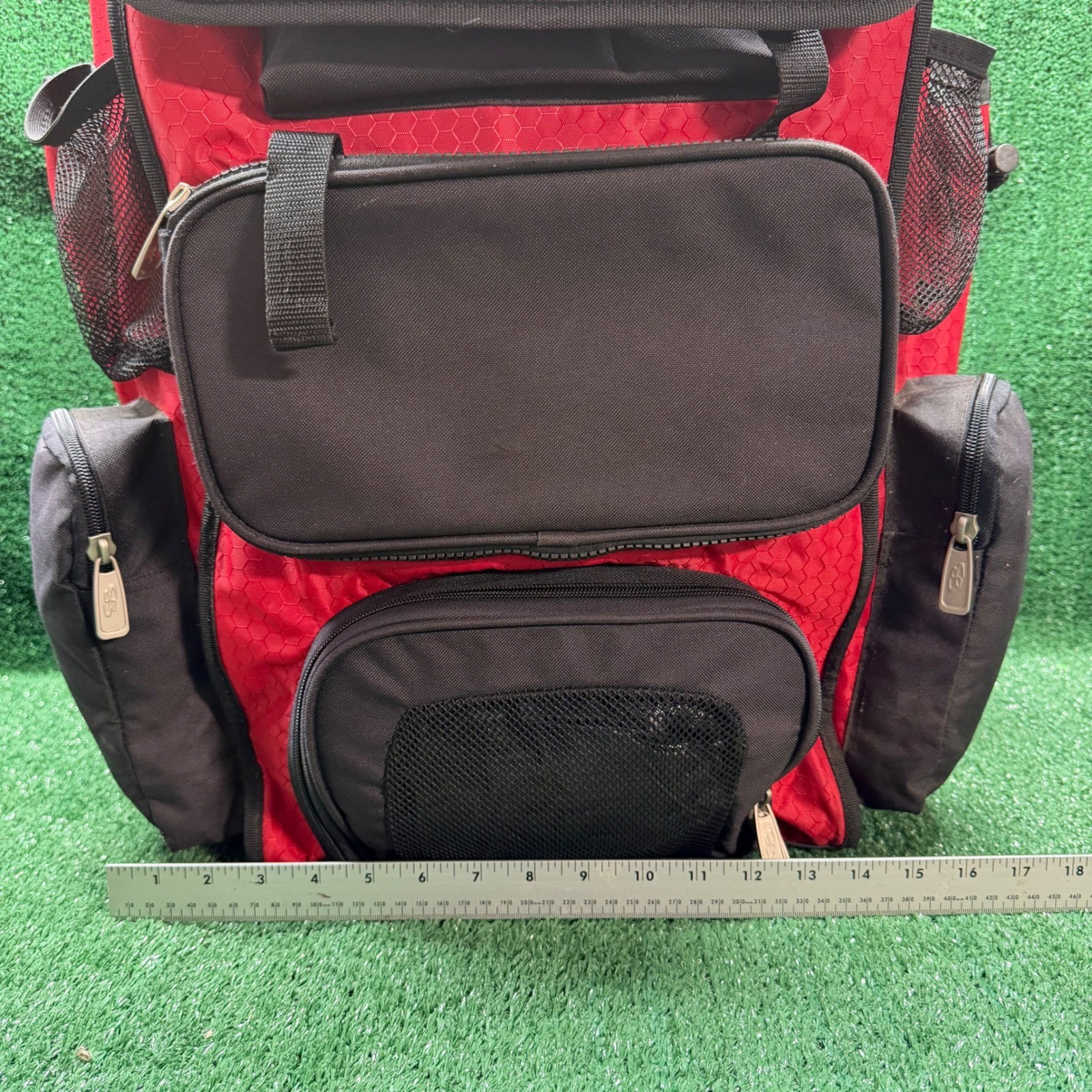 Boombah Superpack Red/Black Baseball Softball Bat Bag Backpack Equipment Storage