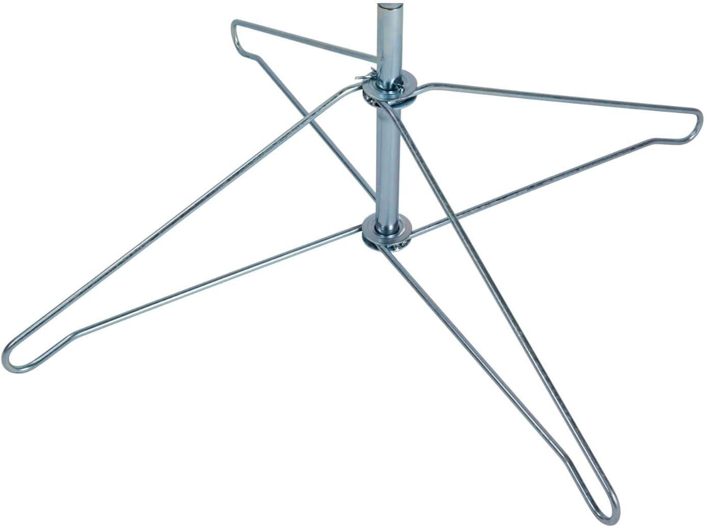 Wire Spinner Rack 4 Tier 24 Peg Rotating Chrome Floor Stand Capacity 50 lb 63 ½"