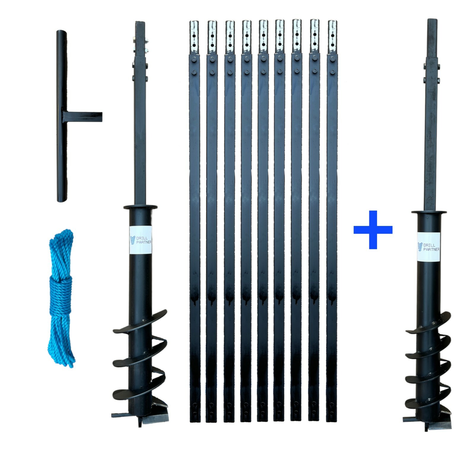 Hand auger 4" +  5-3/4inch / 40ft Best auger / digger / water well / MEGA KIT!