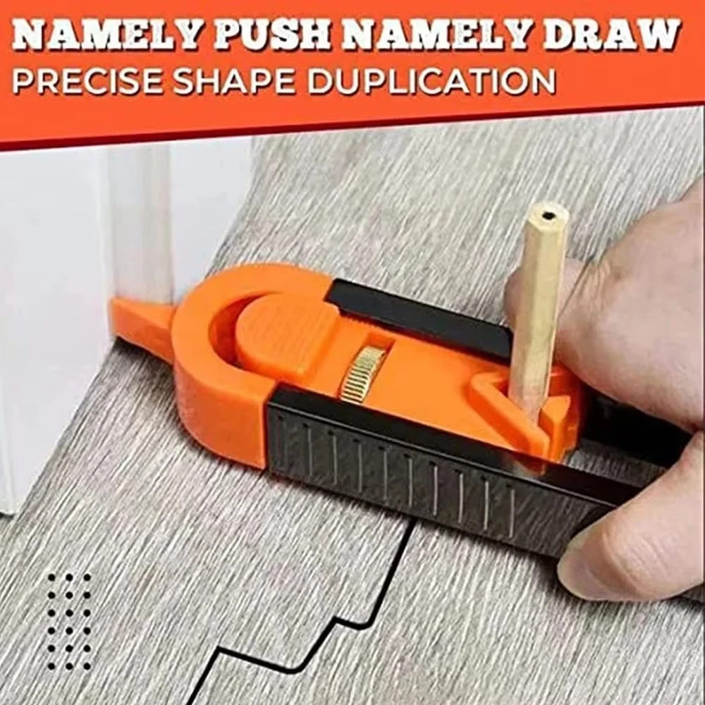 Profile Scribing Ruler Contour Gauge with Lock - Precise Scribe Tool Woodworking