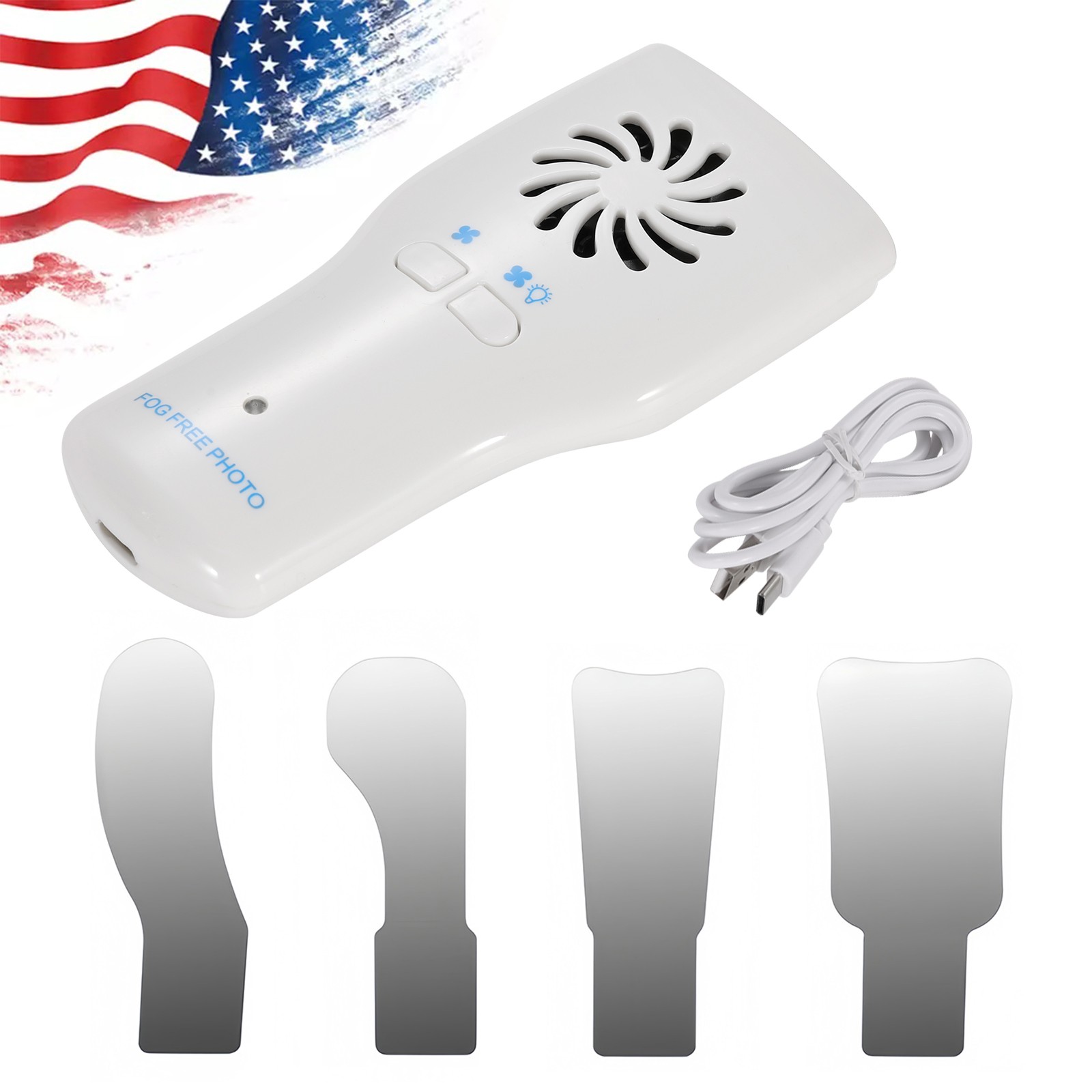 Dental Occlusal Mirror Device Fog Free with 4 Intraoral Reflective Mirrors Kit