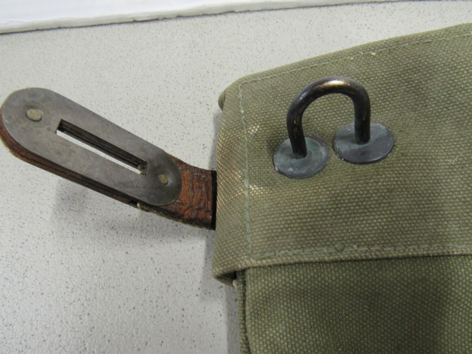 Korean War Era US Mail Bag w/ Locking Strap Canvas 1950 Dated Post WW2