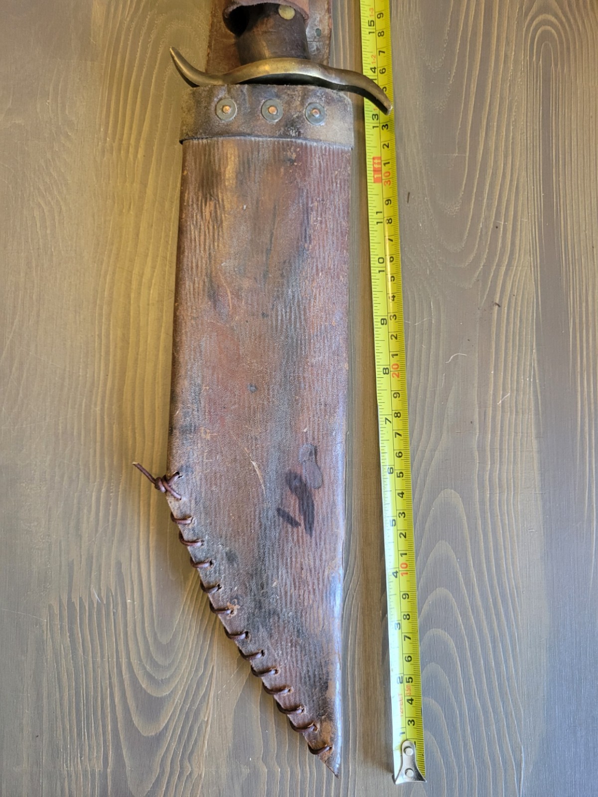 WWI Bolo/Bowie Knife Dated 1914 w/WWII Sheath Dated 1944