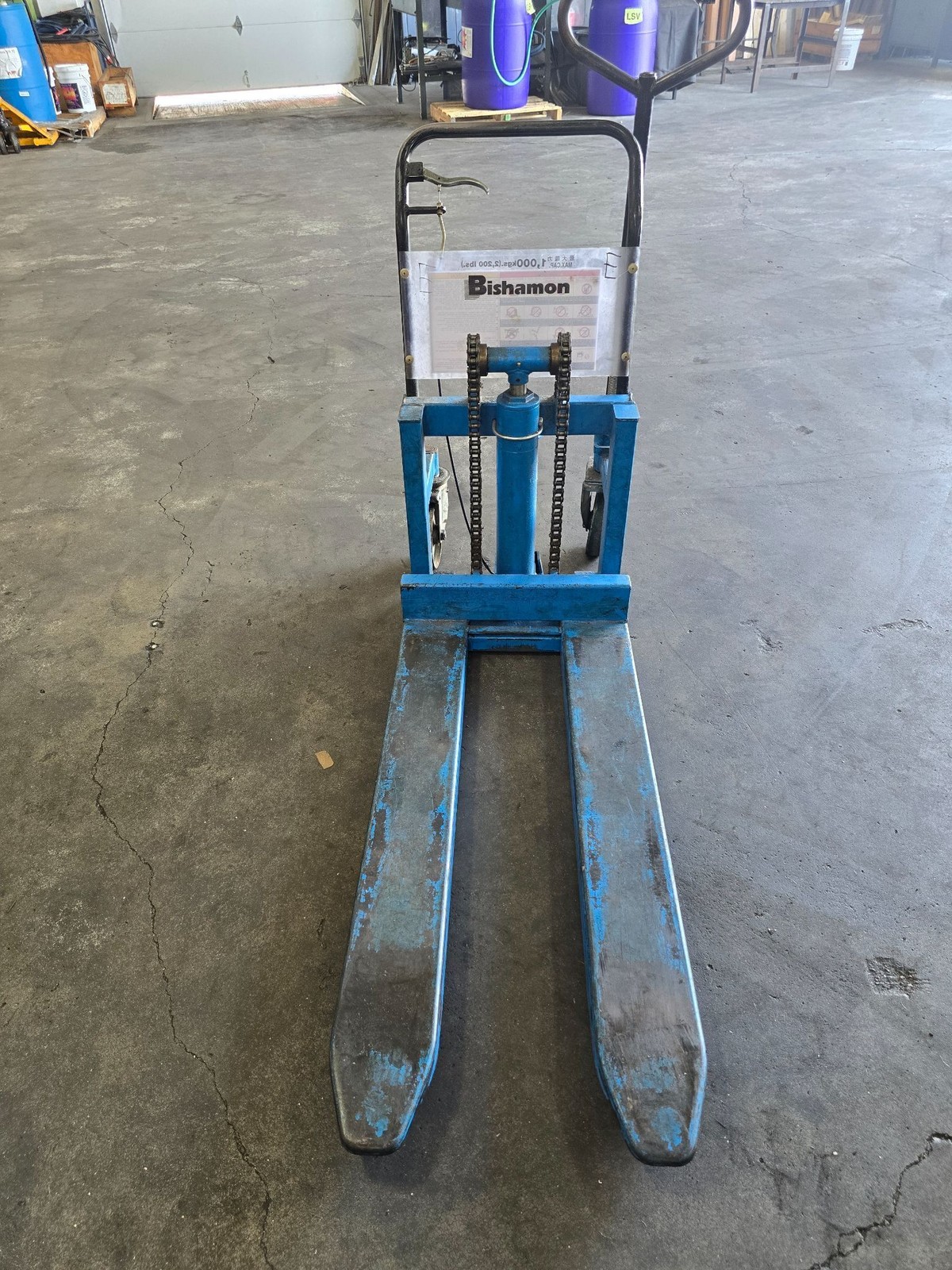 Bishamon SkidLift Foot Operated Skid Truck, 2200 lb. Capacity