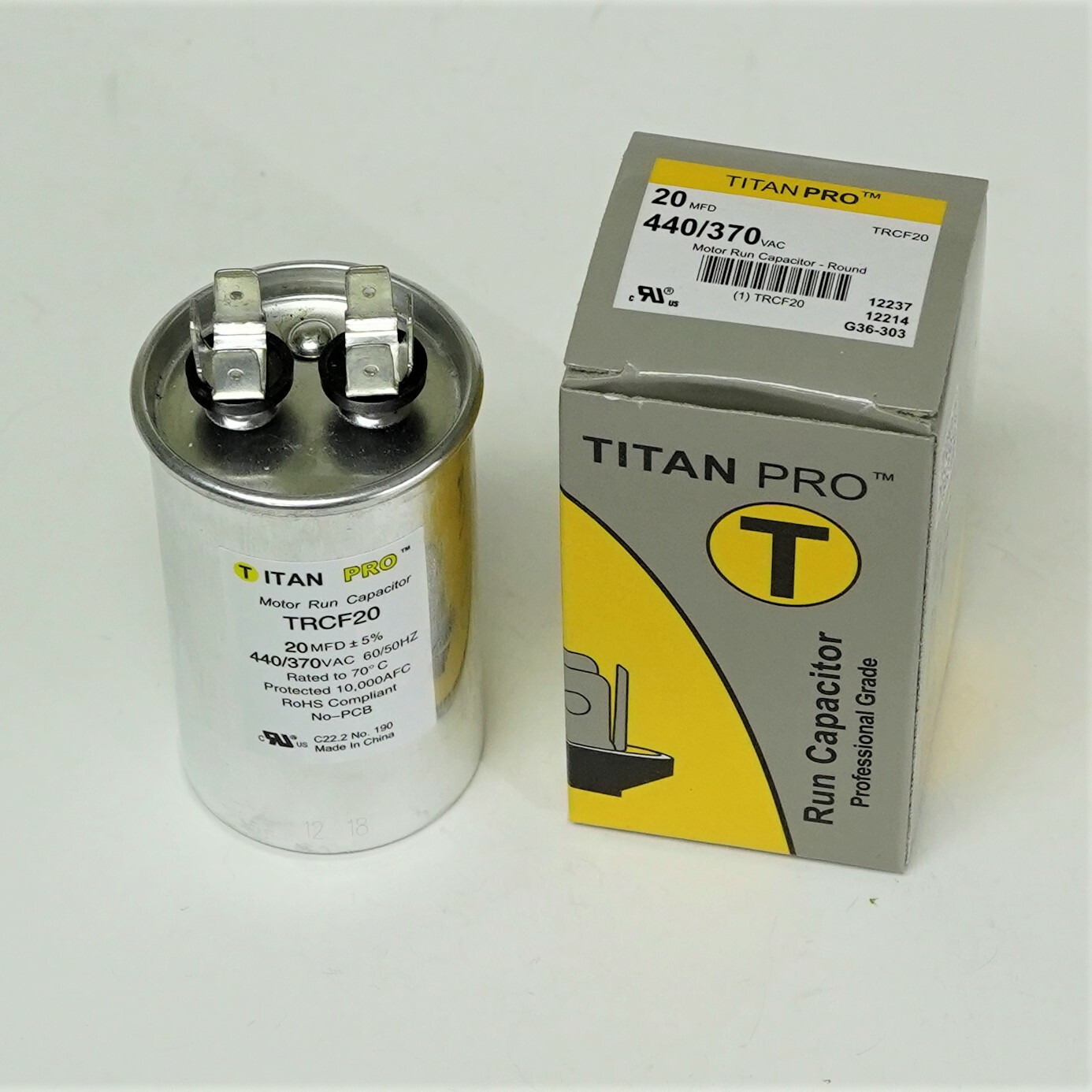 PRCF20 Round 20 uf mfd 440 Volts Motor Run Capacitor