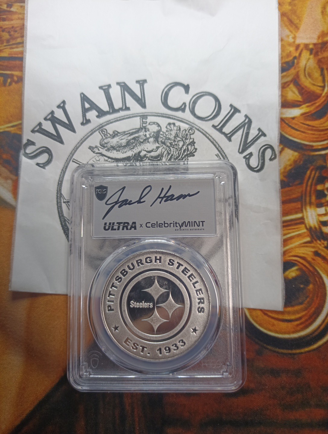 1 OZ Silver 2025 NFL x Celebrity Mint - Steelers Signed Jack Ham EA142-144