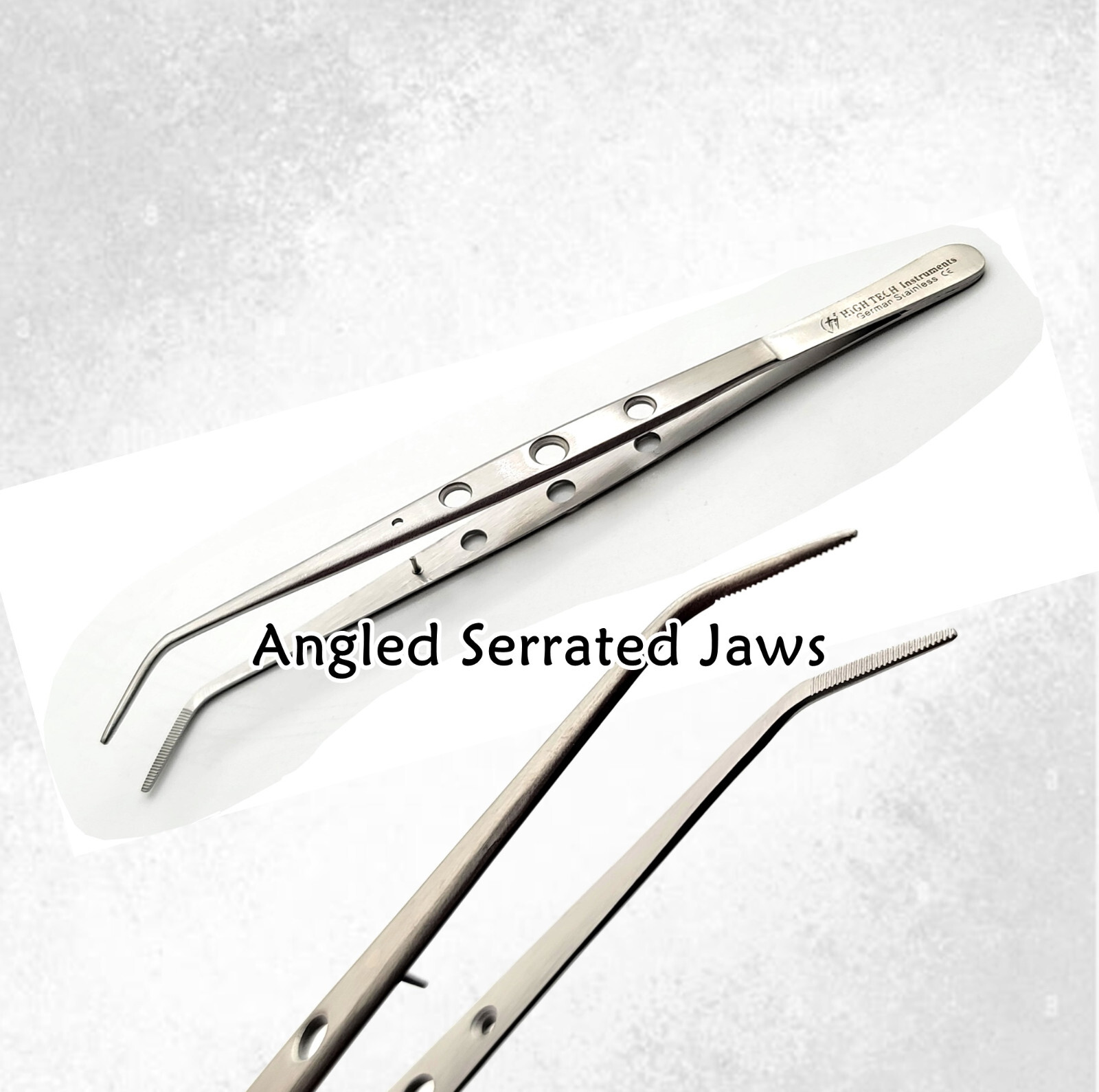 6" Surgical Dental Tweezers CVR Serrated Precision Tips Cotton Placing Removing