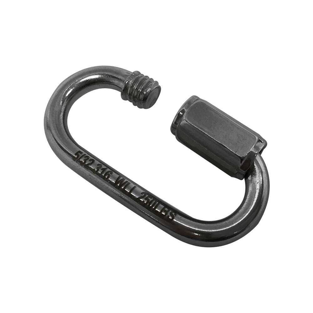 Quick Link Shackle Boat WLL 250 Lbs 5 Pc 5/32 Inch Marine 316 Stainless Steel