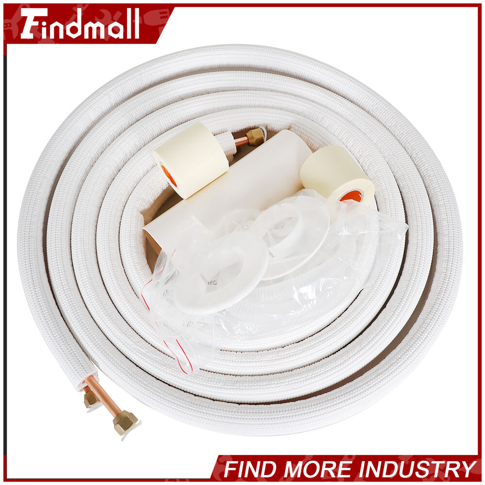 Findmall 1/4-3/8 Dia. 16, 25, 50Ft Install Kit For Mini Split Heat Pump Systems