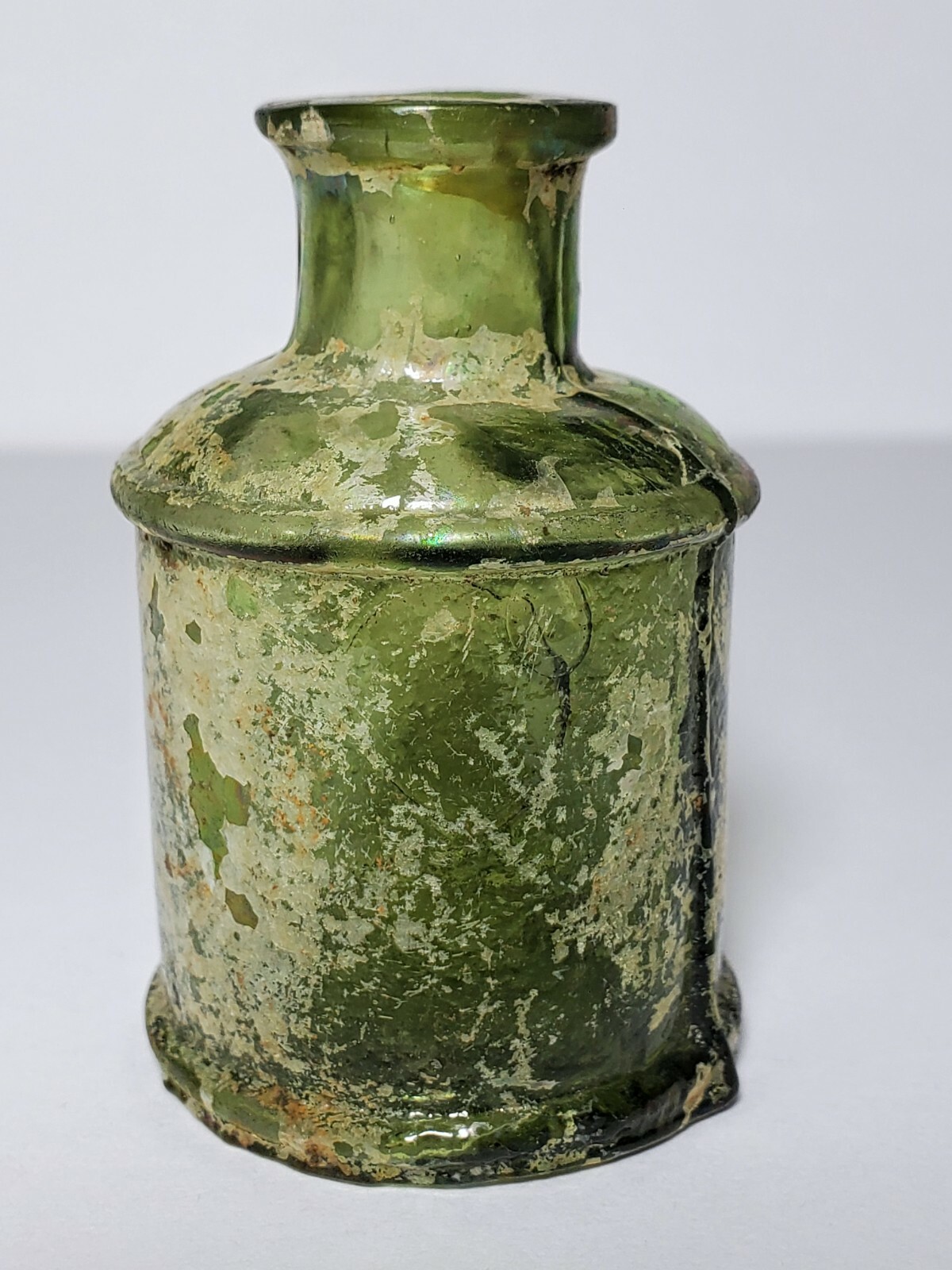 Antique 1800s Blown Glass Inkwell