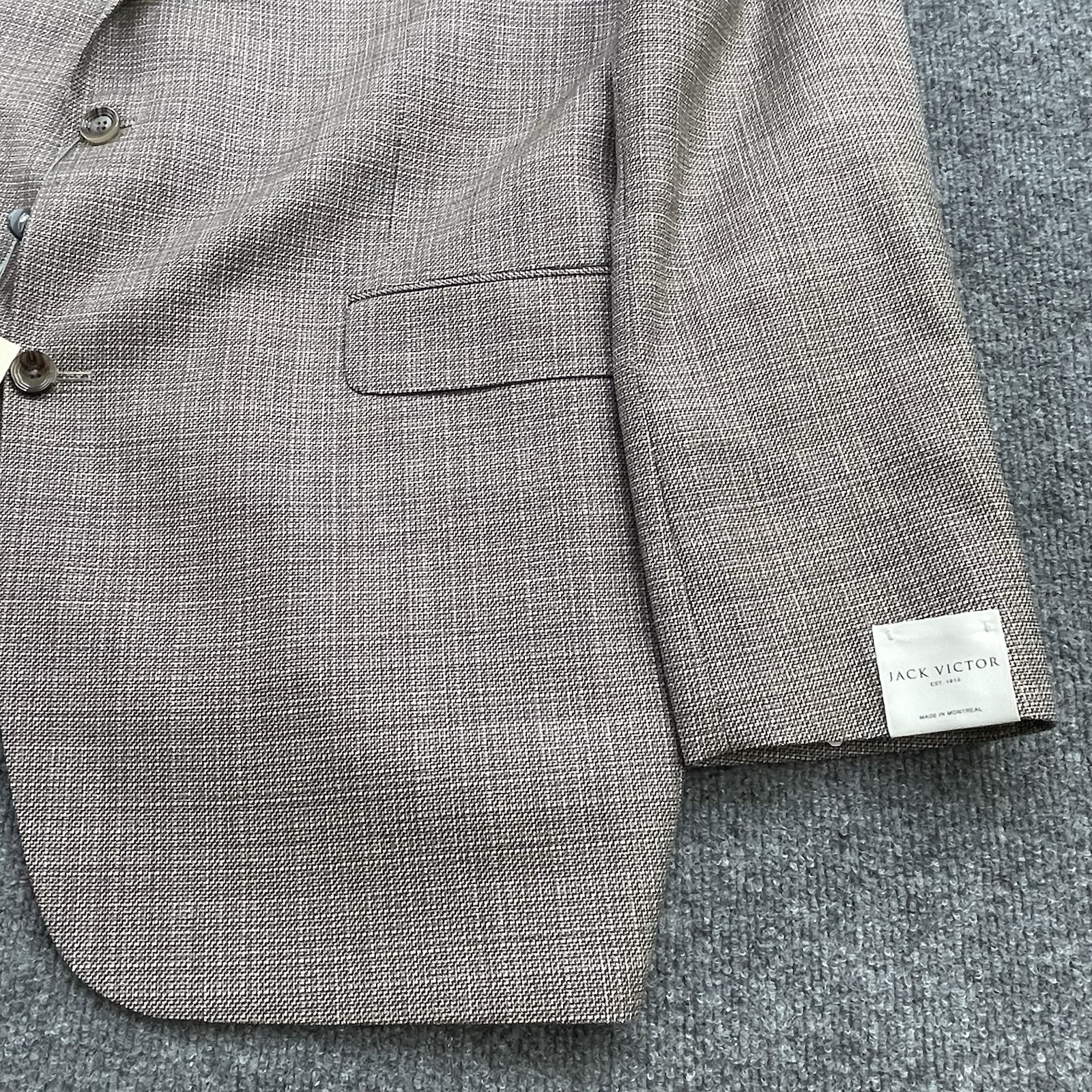 Jack Victor Luxor Sport Coat Super 110’s Wool Tan Men’s Size 48 X-Long 648$ NWT
