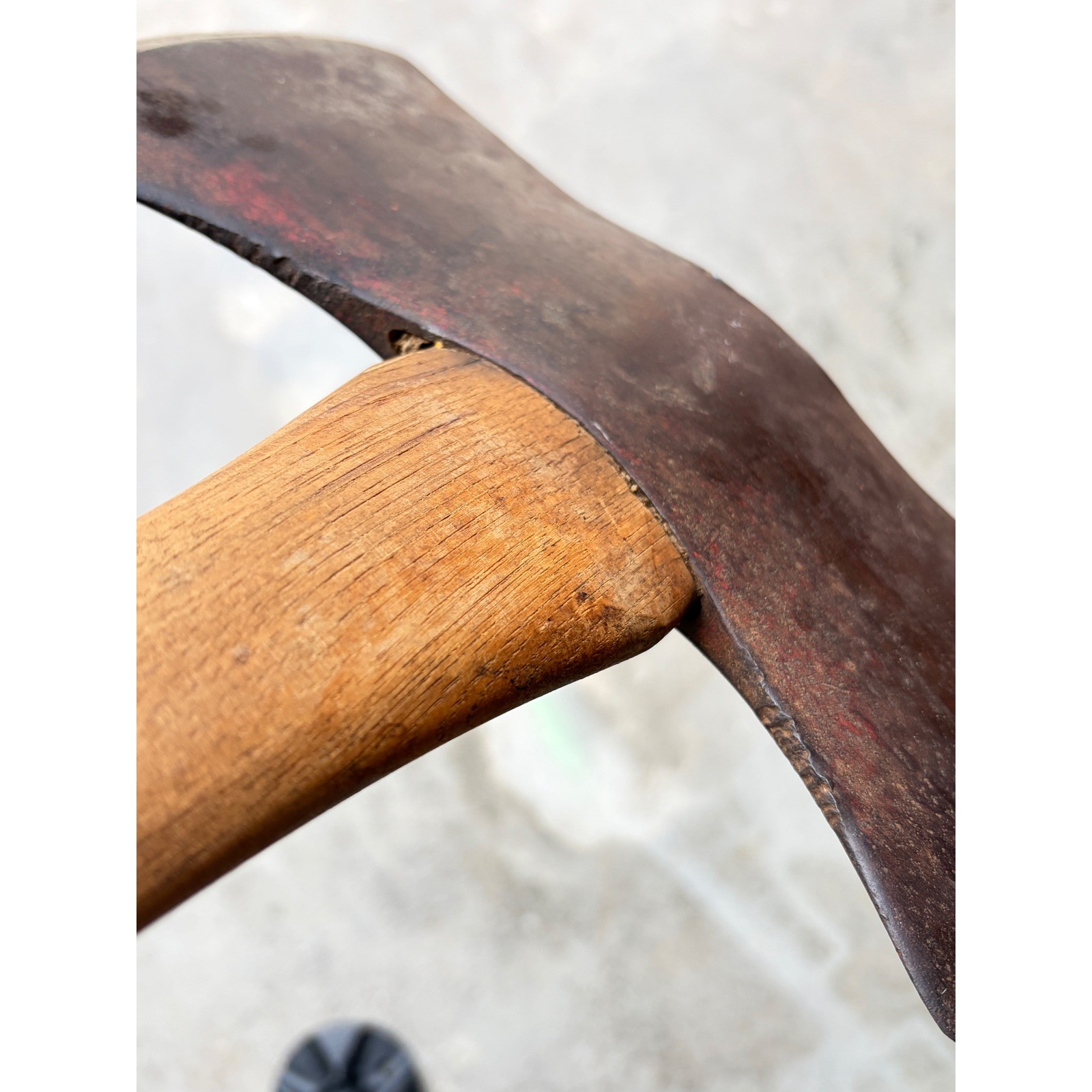 Vintage Double Bit Axe Head on Handle 1940s-60s Logging Tool Needs Re-Wedge
