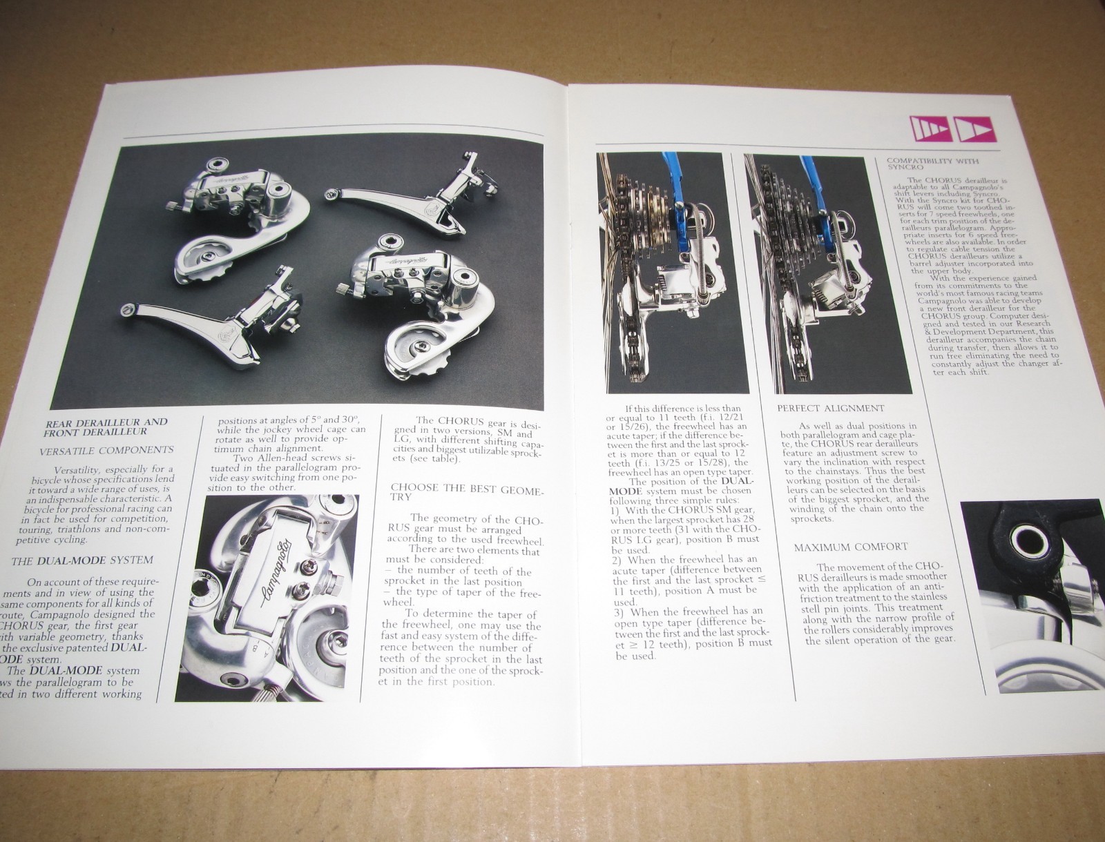 Campagnolo Chorus Groupo Bicycle Parts Group Catalog Brochure