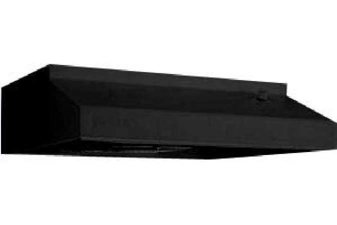 Ventline 20" Black Vented Range Hood - 120V Kitchen Fan for RV & Mobile Home