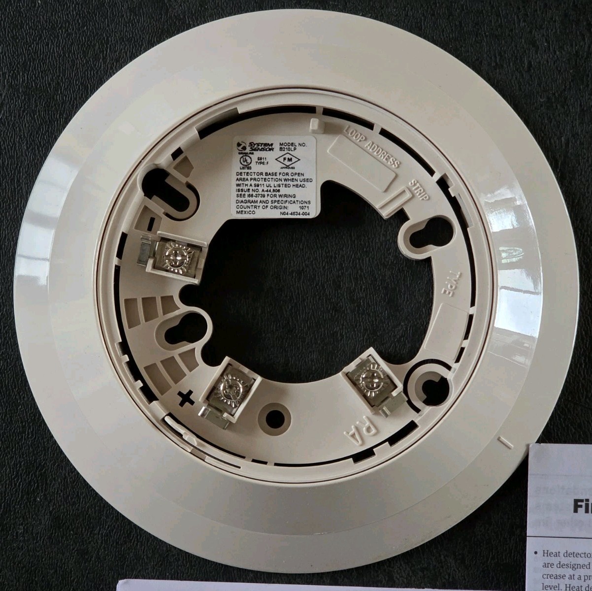 SYSTEM SENSOR B210LP 6" DETECTOR BASE - "IVORY" - BRAND NEW - 150 AVAILABLE