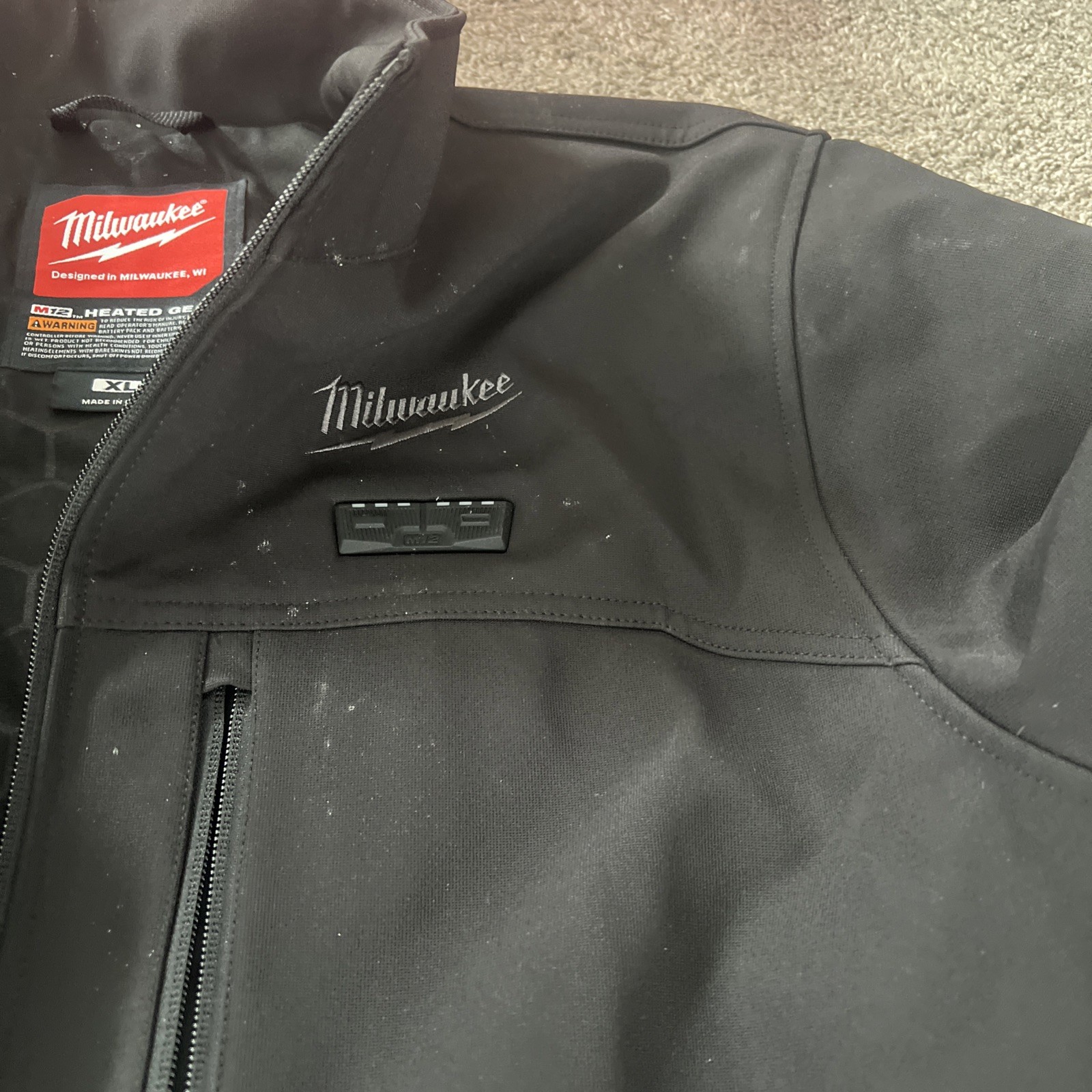 Milwaukee M100B-21XL M12 Durable Heated TOUGHSHELL XL BLACK Jacket - Jacket ONLY