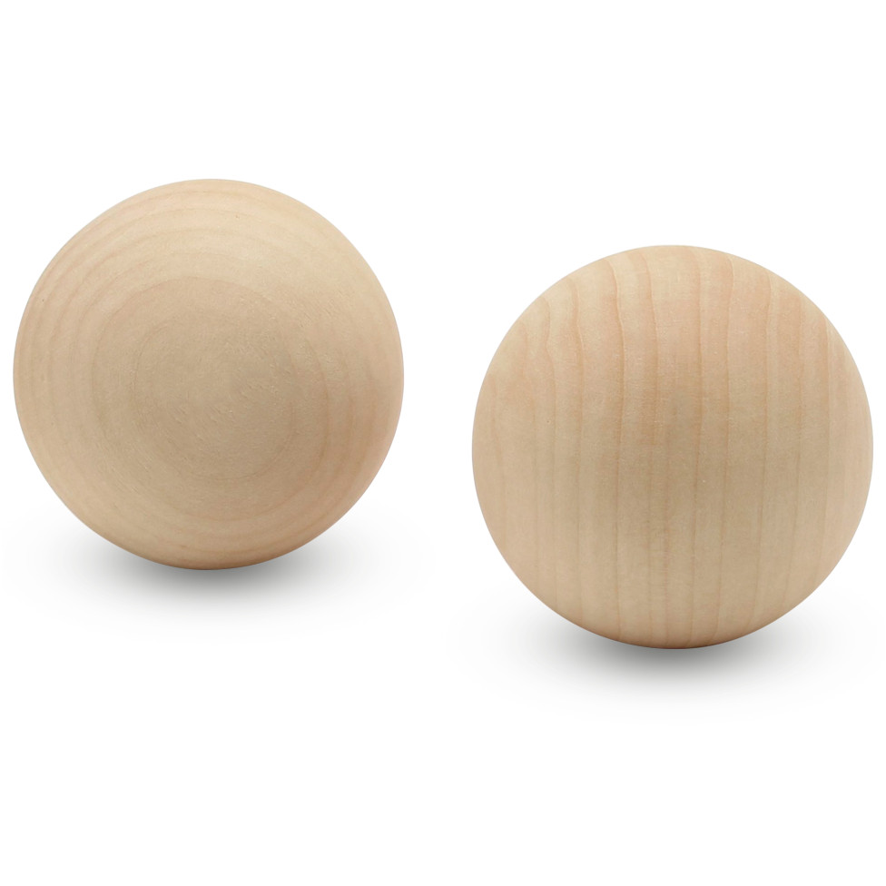 Wooden Balls 4 inch Unfinished, Round, Birch Hardwood Craft Balls | Woodpeckers