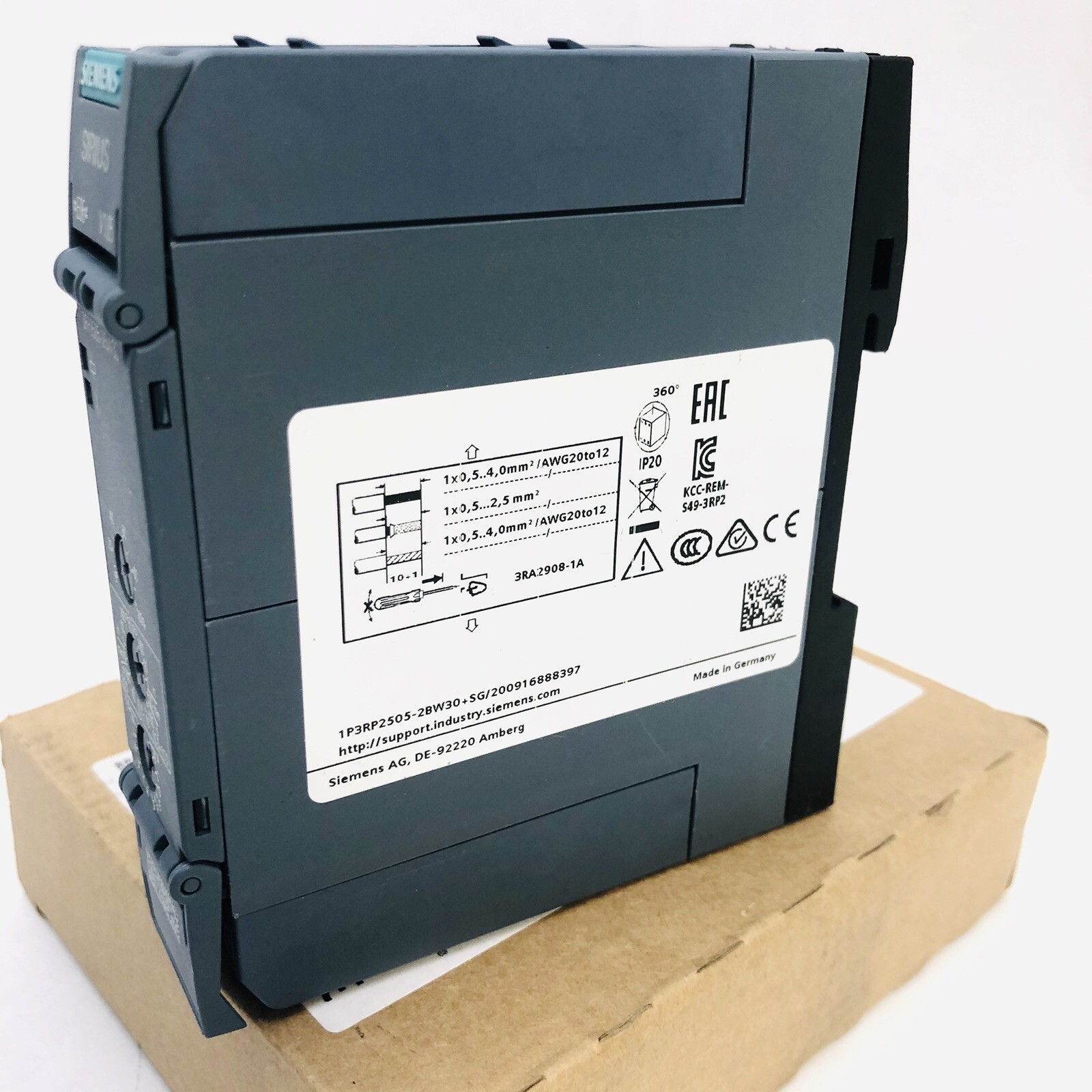 SIEMENS SIRIUS TIME RELAY 3RP2505-2BW30 , 12-240V AC/DC50/60HZ