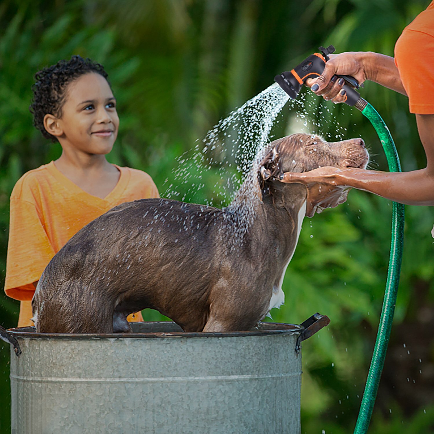 TACKLIFE Garden Hose Nozzle/Spray Nozzle 10 Patterns Water Nozzle/High Pressure/