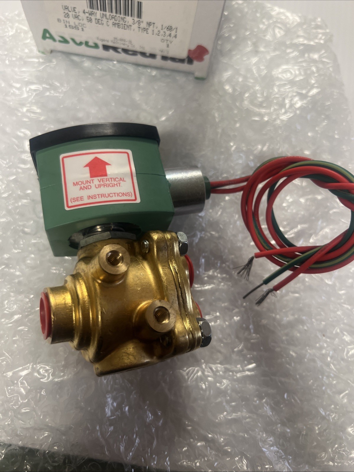 ASCO RED HAT 8342G003P Solenoid Valve: 3/8"  NEW