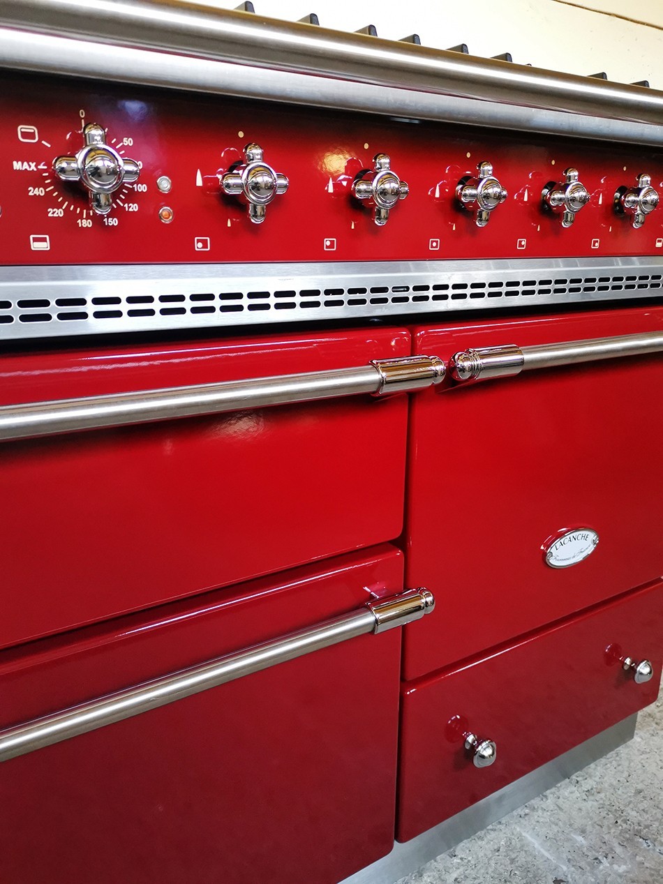 Lacanche Chagny Range 39 ⅜ in Burgundy & Chrome 100cm