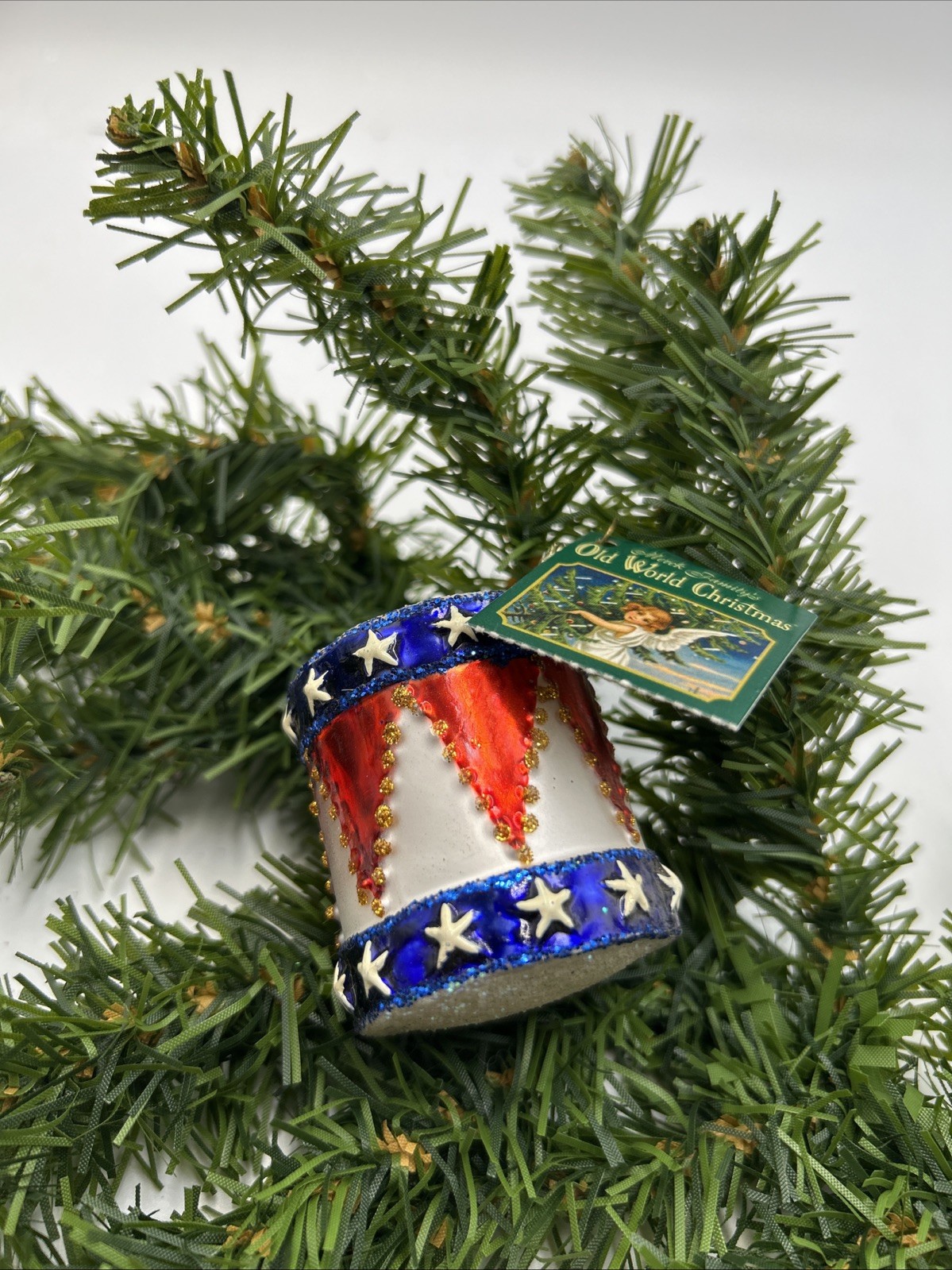 Old World Christmas Patriotic Drum New NO TAG
