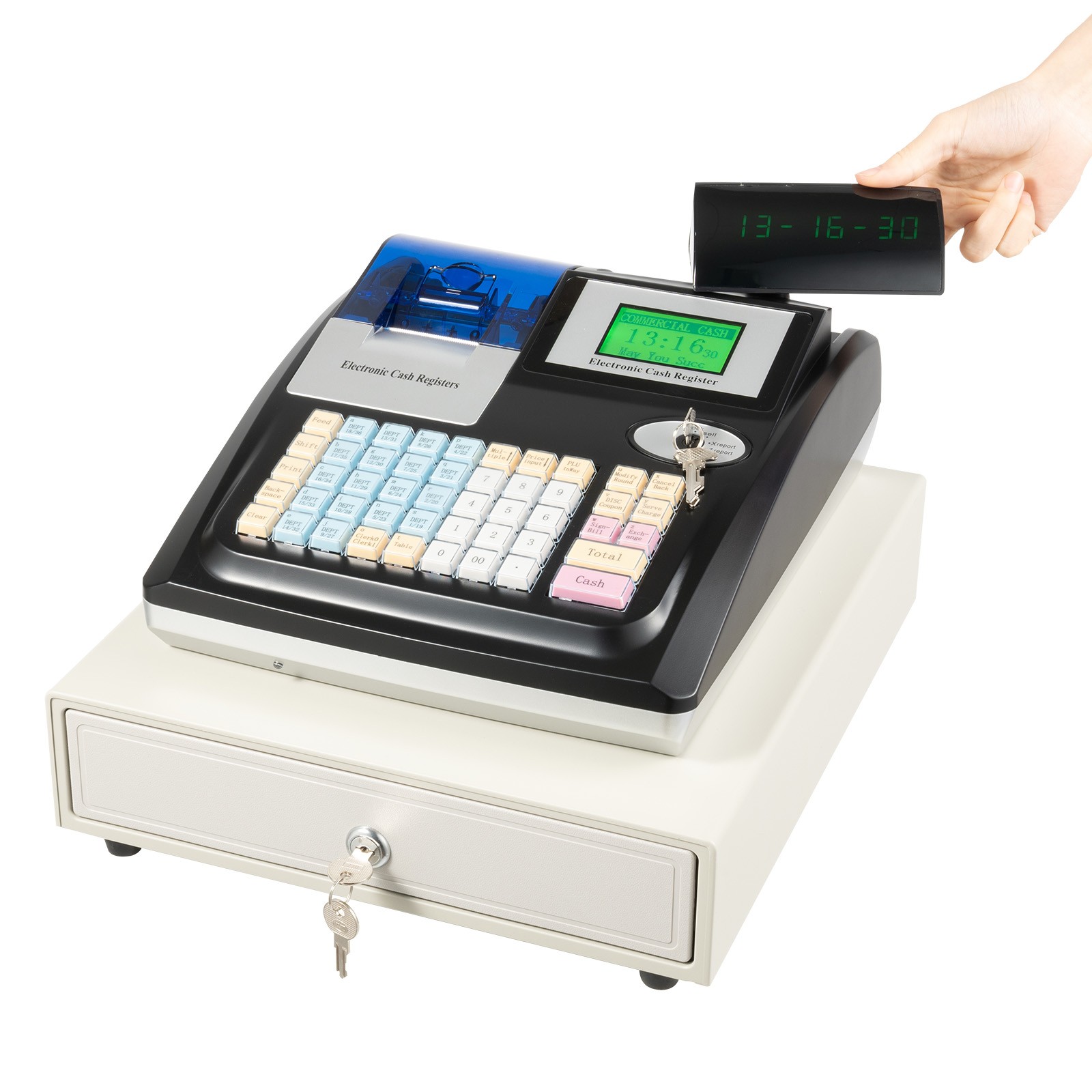 Electronic Cash Register POS System 48 Keyfor Supermarket Retail Restaurant New