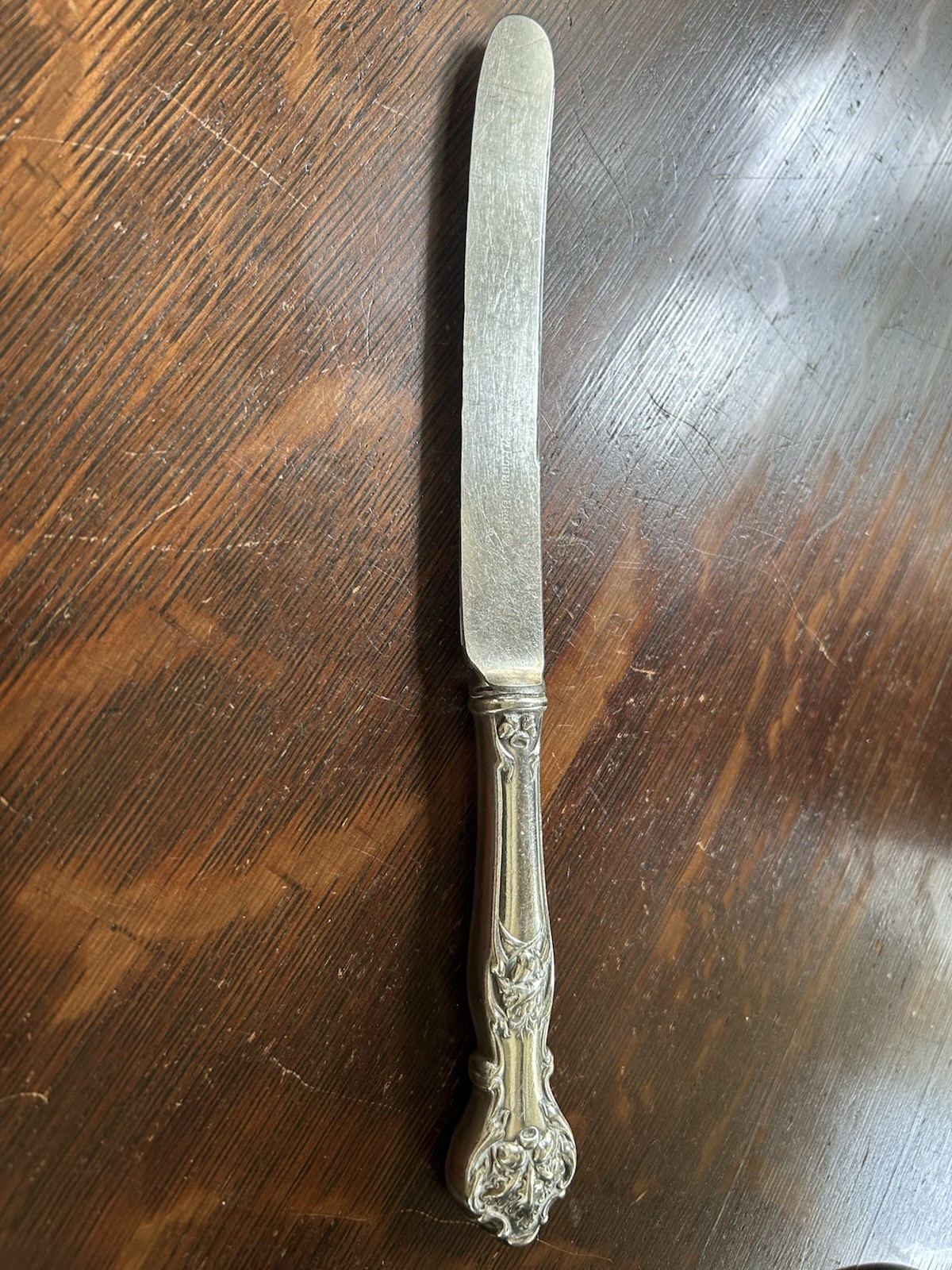 1 CHARTER OAK 1906 Silverplated 9 1/2" HH DINNER KNIVES 1847 Rogers Bros