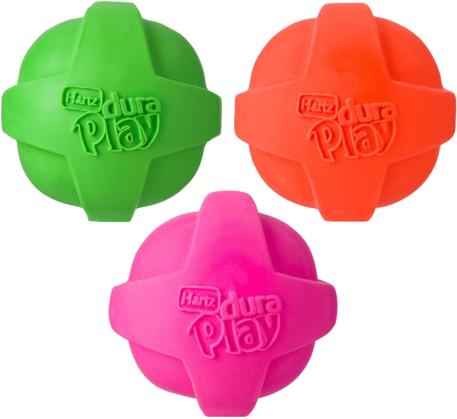 Hartz Dura Play Ball Dog Latex Squeaky Toy Fetch Assorted