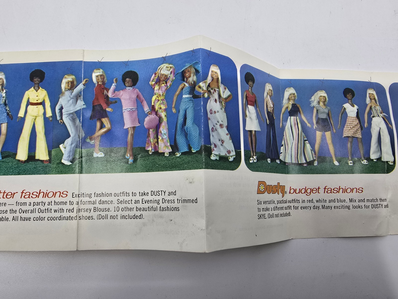 Dusty Doll Paper Insert Checklist Booklet Pamphlet Original Paper Fold Out 1976