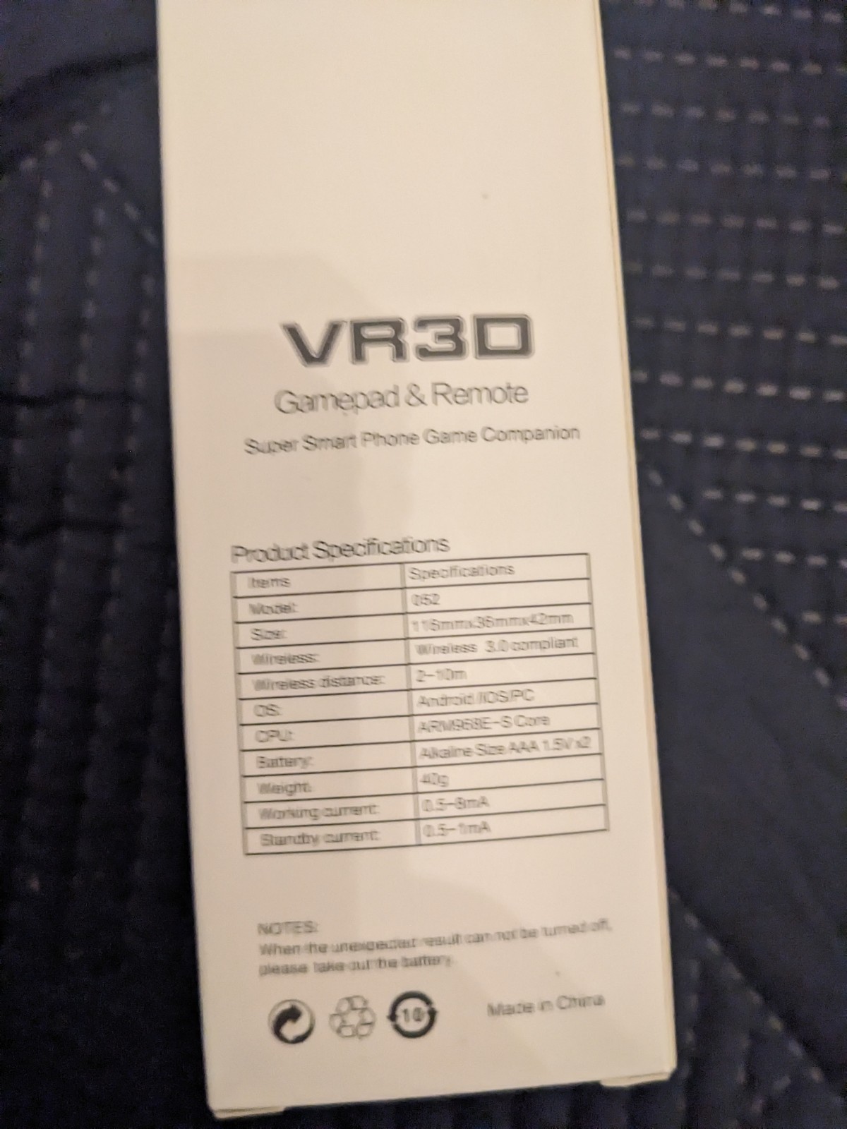 VR 30 Gamepad & Remote Super Smart Phone Game Companion NOB