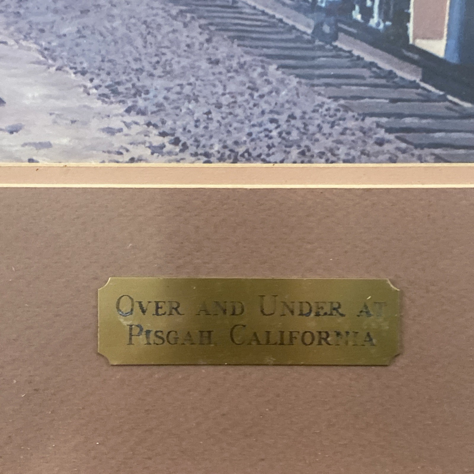 VINTAGE SANTA FE TRAINS ADVERTISEMENT LARGE FRAMED PRINT FOGG 41”x31”