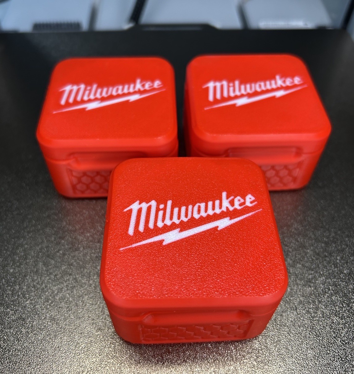 Milwaukee Locking Square Container Set 3 Pack 3D Printed Screw & Parts Storage