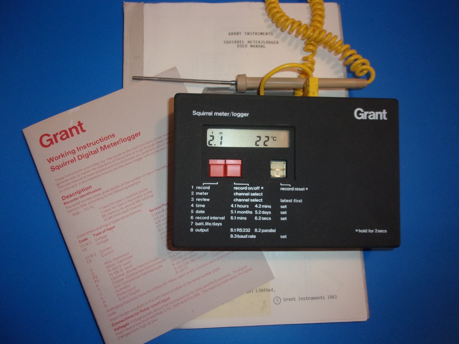 Grant SQ-4K Data Logger 12-BIt Squirrel Meter 0 to 250 C
