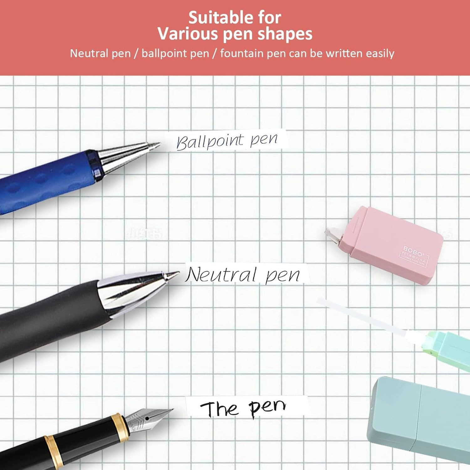 6 Pack Correction Tape Cute White Out Macaron Color